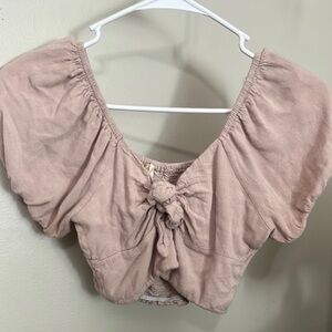 Altar’d State Pink Puff Sleeve Top